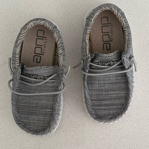 Toddler Hey Dudes grey and white